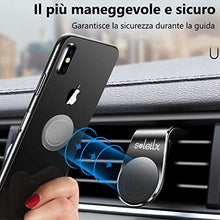 Carica l'immagine nel visualizzatore di Gallery, soleilx Supporto Auto Smartphone Magnetico Universale Porta Cellulare Nero