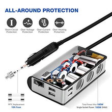 Carica l'immagine nel visualizzatore di Gallery, OOWOLF Accendisigari per Auto 180W 12V/24V, Ricarica Rapida 3.0 USB USB...
