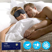Carica l'immagine nel visualizzatore di Gallery, Mascherina per Dormire, 3D Sagomata Maschera Dormire con Fori Nero