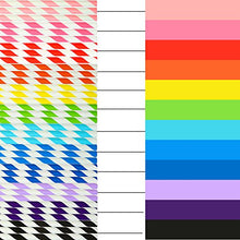 Carica l'immagine nel visualizzatore di Gallery, Keriber 300 pezzi biodegradabili cannucce di carta potabile Stripe paglia... - Ilgrandebazar