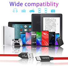 Carica l'immagine nel visualizzatore di Gallery, GIANAC Cavo USB [4 Pezzi 0.3M+1M+2M+3M] 3A Nylon Type-C di Rapida...