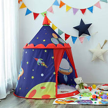 Carica l'immagine nel visualizzatore di Gallery, SONGMICS Tenda da Gioco Castello con Astronavi per Ragazzi e Bambini, rosso - Ilgrandebazar