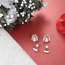 Carica l'immagine nel visualizzatore di Gallery, YADOCA 8 Paia Natale Stile Orecchini per Donne Bambina Regalo...