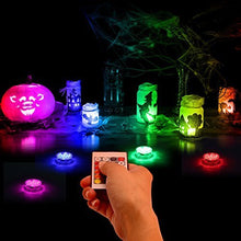 Carica l'immagine nel visualizzatore di Gallery, Set di 4 Pezzi Luce a LED RGB Sommergibile Luci Multicolori impermeabili 4 X... - Ilgrandebazar