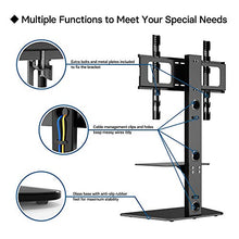 Carica l'immagine nel visualizzatore di Gallery, 1home Supporto Cantilever in Vetro per Televisione con Staffa 2 scaffali - Ilgrandebazar