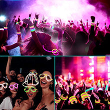 Carica l'immagine nel visualizzatore di Gallery, AMZJUPWM Braccialetti Luminosi Fluorescenti 490pcs, Glow Stick 106 100PCS - Ilgrandebazar