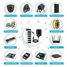 Carica l'immagine nel visualizzatore di Gallery, EFISH Adattatore di Alimentazione 12V 1A Con 1A(Switch)+7Plugs