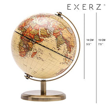 Carica l'immagine nel visualizzatore di Gallery, Exerz 14cm Mappamondo Antico - Mappa inglese - Supporto in metallo