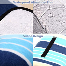 Carica l'immagine nel visualizzatore di Gallery, SaiXuan Coperta da Picnic Impermeabile,Portatile Compatto Pile Strisce Blu