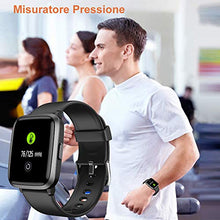 Carica l'immagine nel visualizzatore di Gallery, YAMAY ZOSKVE Smartwatch con Saturimetro Misuratore Pressione Nero