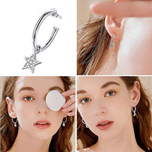Carica l'immagine nel visualizzatore di Gallery, Lydreewam Orecchini Cerchio Donna Argento Sterling 925 Stella/Luna Stella - Ilgrandebazar