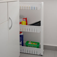 Carica l'immagine nel visualizzatore di Gallery, Eyepower Scaffale stretto 12,5cm Portaoggetti Cucina Bagno 3 ripiani, Bianco - Ilgrandebazar
