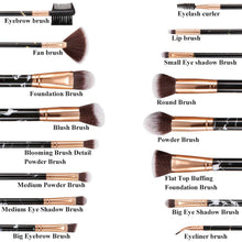 Carica l'immagine nel visualizzatore di Gallery, Pennelli Make Up gee-rgeous 16 pz Magic marmo sintetico premium black - Ilgrandebazar