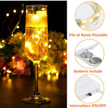 Carica l'immagine nel visualizzatore di Gallery, Luci LED a Batteria【20 Pezzi】Micro Stringa 1M Filo di Rame con 10 LEDs... - Ilgrandebazar