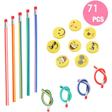 Carica l'immagine nel visualizzatore di Gallery, 71 Pcs Set sacchetto del partito dei capretti, Annhao matite Multicolore - Ilgrandebazar