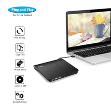 Carica l'immagine nel visualizzatore di Gallery, Rioddas Unità CD/DVD Esterna, USB 3.0 Portatile +/- RW Slim Nero - Ilgrandebazar