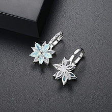 Carica l'immagine nel visualizzatore di Gallery, Orecchini donna in argento sterling con zircone a forma di Blue