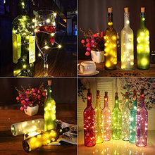 Carica l'immagine nel visualizzatore di Gallery, [10 Pezzi] Luci per Bottiglia Natalizie, Yompz 2M 20 LED di 10 Pezzi