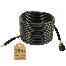 Carica l'immagine nel visualizzatore di Gallery, Prolunga per tubo ad alta pressione, 20 m, 200 bar, 60 °C, con quick Nero - Ilgrandebazar