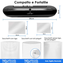 Carica l'immagine nel visualizzatore di Gallery, Macchina Sottovuoto per Alimenti Professionale LOFTER macchina LF-02, Nero - Ilgrandebazar
