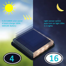 Carica l'immagine nel visualizzatore di Gallery, Luci Solari da Giardino, Lampada Solare Esterno, 4pcs Bianco Caldo 3000k - Ilgrandebazar