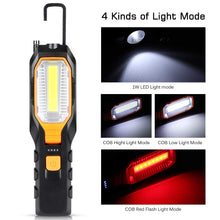 Carica l'immagine nel visualizzatore di Gallery, Haofy LED Work Light, luce di ispezione COB ricaricabile con 4 Torce1 - Ilgrandebazar
