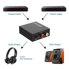 Carica l'immagine nel visualizzatore di Gallery, Convertitore DAC, Adattatore Audio Digitale Ottico SPDIF a RCA Analogico L/R... - Ilgrandebazar