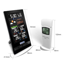 Carica l'immagine nel visualizzatore di Gallery, VLIKE Stazione Meteo con 2 Sensore Esterno Wireless Controllo Radio... - Ilgrandebazar