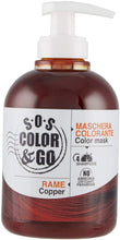 Carica l'immagine nel visualizzatore di Gallery, S.O.S COLOR &amp; GO Maschera Colorante Riflesssante e ravvivante Rame 300 ml