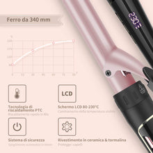Carica l'immagine nel visualizzatore di Gallery, Ferro Arricciacapelli 6 in 1 LCD 80°C - 230°C Temperatura Regolabile... - Ilgrandebazar