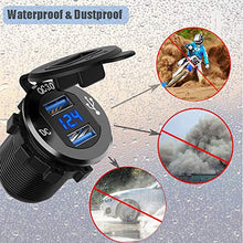 Carica l'immagine nel visualizzatore di Gallery, GemCoo QC3.0 Presa USB per Auto Doppio in Alluminio, 12V / 24V 36W 2 Blu