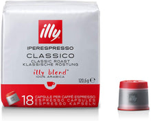 Carica l'immagine nel visualizzatore di Gallery, illy Capsule Caffè Iperespresso Tostato Classico, Confezione da 6 x 18 Capsule