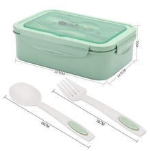 Carica l'immagine nel visualizzatore di Gallery, LAKIND Lunch Box, Porta Pranzo, 1400ml Kids Bento Box con 3 Scomparti e Verde - Ilgrandebazar