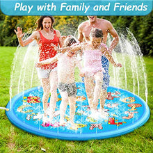 Carica l'immagine nel visualizzatore di Gallery, aovowog Tappetino Gioco d'Acqua per Bambini,170cm/68'' Splash Pad Sprinkler...