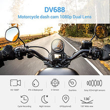 Carica l'immagine nel visualizzatore di Gallery, Blueskysea DV688 motorcycle Dash Cam 1080p Dual Lens Dashcamera per auto