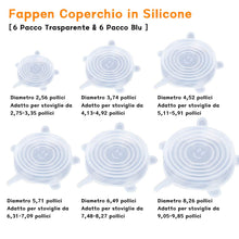 Carica l'immagine nel visualizzatore di Gallery, FAPPEN Coperchio Silicone, Coperchi in Silicone Estensibile Trasparente+blu - Ilgrandebazar
