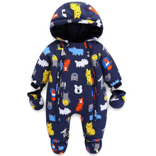 Carica l'immagine nel visualizzatore di Gallery, Bambino Tute da neve con Guanti e Scarpe Ragazze Inverno Pagliaccetto con... - Ilgrandebazar