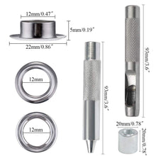 Carica l'immagine nel visualizzatore di Gallery, 100Pz Occhiello Strumento Kit Nahuaa Grommet Occhielli 12mm Occhielli... - Ilgrandebazar
