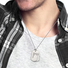 Carica l'immagine nel visualizzatore di Gallery, OIDEA Collana Dog Tag Uomo Militare Lega con Pendente Argento - Ilgrandebazar