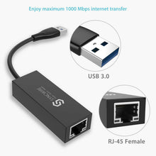 Carica l'immagine nel visualizzatore di Gallery, Syncwire Adattatore USB Rete, Alta velocità 3.0, Nero