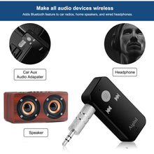 Carica l'immagine nel visualizzatore di Gallery, Aigital Ricevitore Bluetooth Adattatore Audio Portatile Wireless Auto Grigio - Ilgrandebazar