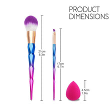 Carica l'immagine nel visualizzatore di Gallery, 12pcs Pennelli da Trucco per Applicazione 12 pezzi, Spazzole + Beauty Blender - Ilgrandebazar