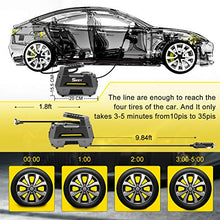 Carica l'immagine nel visualizzatore di Gallery, SKEY Compressore Portatile per Auto, gonfiatore Digitale a 12V DC, Pompa per...