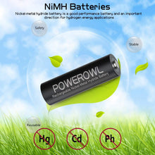 Carica l'immagine nel visualizzatore di Gallery, Batterie AA Stilo POWEROWL 2800mAh ad Alta 12 Pile, Ricaricabili - Ilgrandebazar