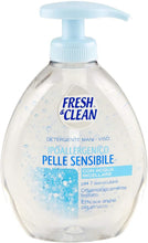 Carica l'immagine nel visualizzatore di Gallery, Fresh &amp; Clean Detergente Mani -Viso Ipoallergenico Pelle Sensibile 300 ml
