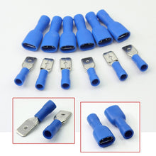 Carica l'immagine nel visualizzatore di Gallery, Aussel Metal Assorted Electrical Wire Terminal Spade Connectors Male Blue - Ilgrandebazar