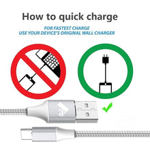 Carica l'immagine nel visualizzatore di Gallery, Cavo USB C, Tipo C 2M 2Pezzi Nylon 2pezzi 2m bianco, bianco - Ilgrandebazar