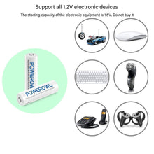 Carica l'immagine nel visualizzatore di Gallery, POWEROWL AAA Ricaricabili Pile Capacità Elevata 12 Batterie