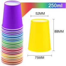 Carica l'immagine nel visualizzatore di Gallery, Bicchieri di carta usa e getta per feste, 255 ml, 9 Ounce, Colour - Ilgrandebazar