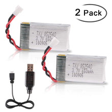 Carica l'immagine nel visualizzatore di Gallery, Crazepony-UK 2pcs 1S Lipo 3.7V 650mAh Batteria with Battery - Ilgrandebazar